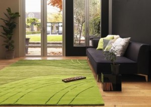 MA09-947 Green_Wave Matrix wool rug